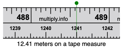 12.41 meters on a tape measure