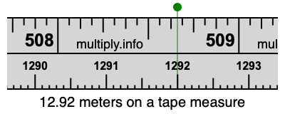 12.92 meters on a tape measure