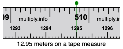 12.95 meters on a tape measure