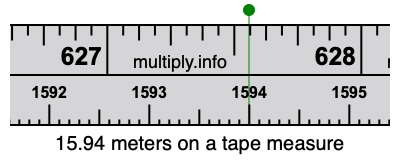 15.94 meters on a tape measure