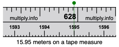 15.95 meters on a tape measure