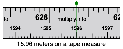 15.96 meters on a tape measure