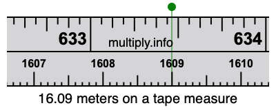 16.09 meters on a tape measure