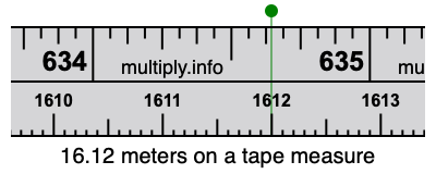 16.12 meters on a tape measure