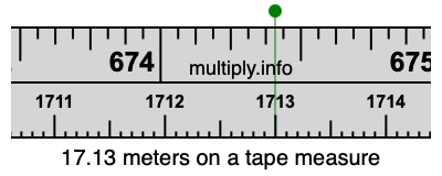 17.13 meters on a tape measure