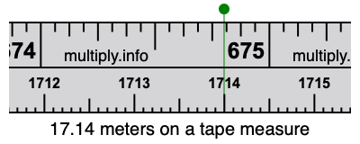 17.14 meters on a tape measure