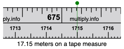 17.15 meters on a tape measure