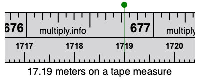 17.19 meters on a tape measure