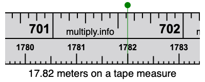 17.82 meters on a tape measure
