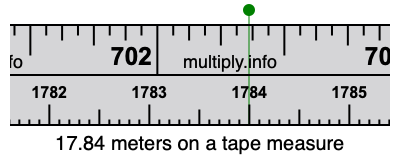 17.84 meters on a tape measure