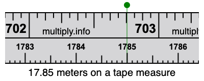 17.85 meters on a tape measure