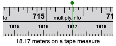 18.17 meters on a tape measure