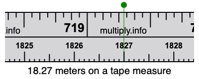 18.27 meters on a tape measure