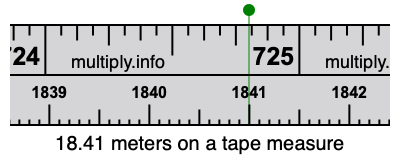 18.41 meters on a tape measure