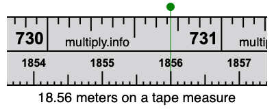 18.56 meters on a tape measure