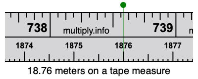 18.76 meters on a tape measure