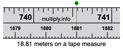 18.81 meters on a tape measure