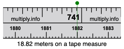 18.82 meters on a tape measure