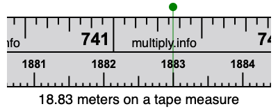 18.83 meters on a tape measure