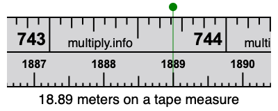18.89 meters on a tape measure