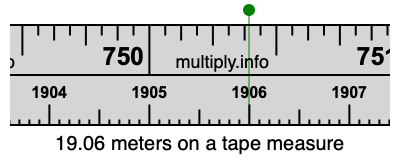 19.06 meters on a tape measure