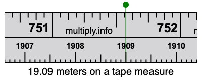 19.09 meters on a tape measure