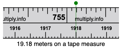 19.18 meters on a tape measure