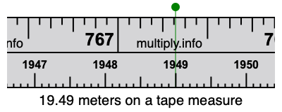 19.49 meters on a tape measure