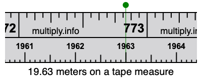 19.63 meters on a tape measure