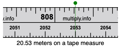 20.53 meters on a tape measure