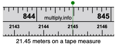21.45 meters on a tape measure