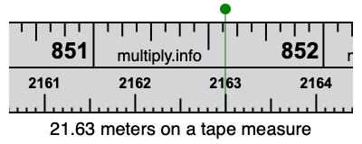 21.63 meters on a tape measure