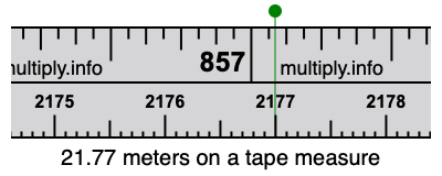 21.77 meters on a tape measure