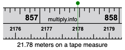 21.78 meters on a tape measure