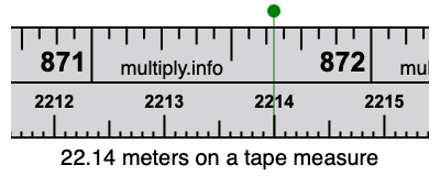 22.14 meters on a tape measure