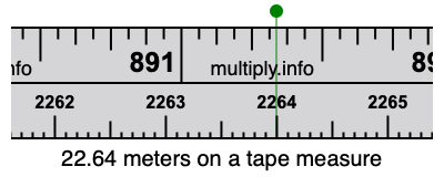 22.64 meters on a tape measure
