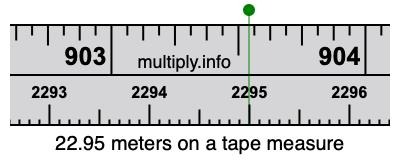 22.95 meters on a tape measure