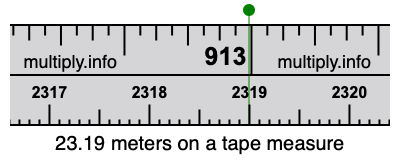 23.19 meters on a tape measure