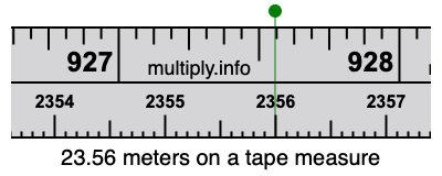 23.56 meters on a tape measure