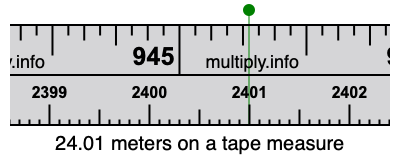 24.01 meters on a tape measure