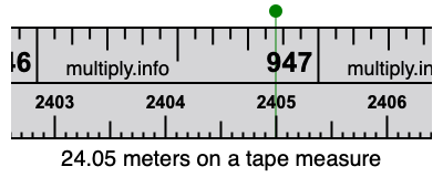 24.05 meters on a tape measure