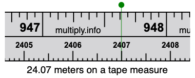 24.07 meters on a tape measure