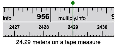 24.29 meters on a tape measure
