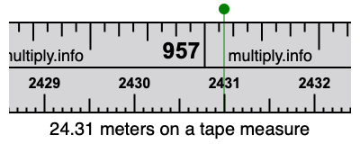24.31 meters on a tape measure