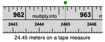 24.45 meters on a tape measure