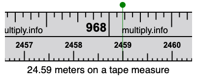 24.59 meters on a tape measure