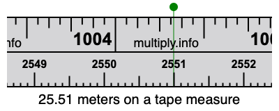 25.51 meters on a tape measure