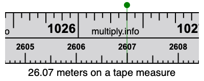 26.07 meters on a tape measure