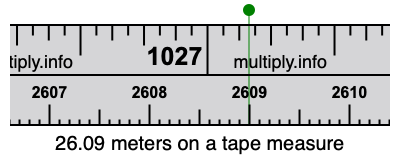 26.09 meters on a tape measure
