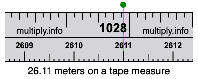 26.11 meters on a tape measure